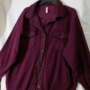 Elegant Women's Burgundy Utility Jacket